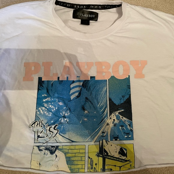Playboy “The Kiss” Comic Book Strip Cropped Top - no longer sold - Picture 2 of 2